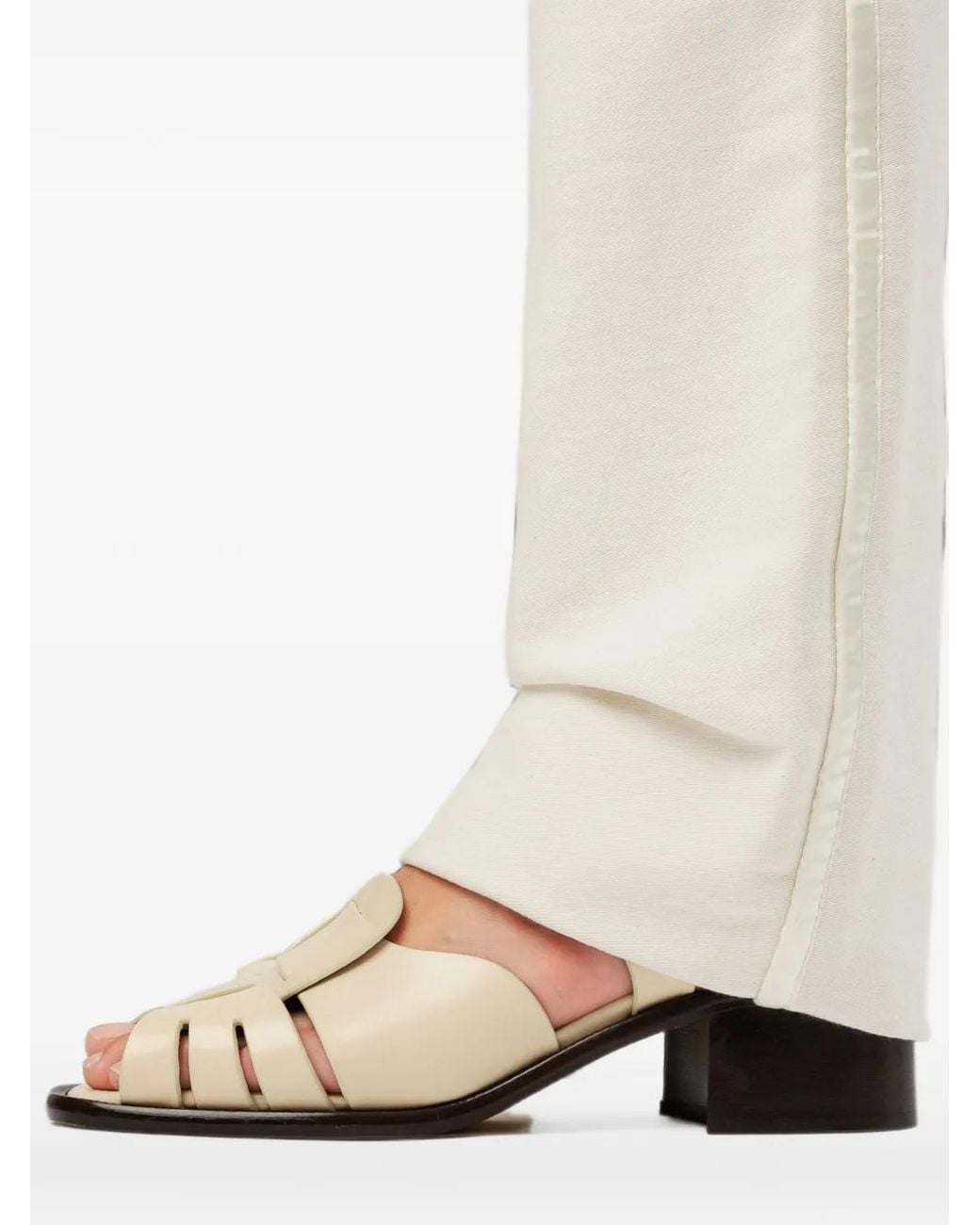 Hereu White Ancora Heeled Sandals
