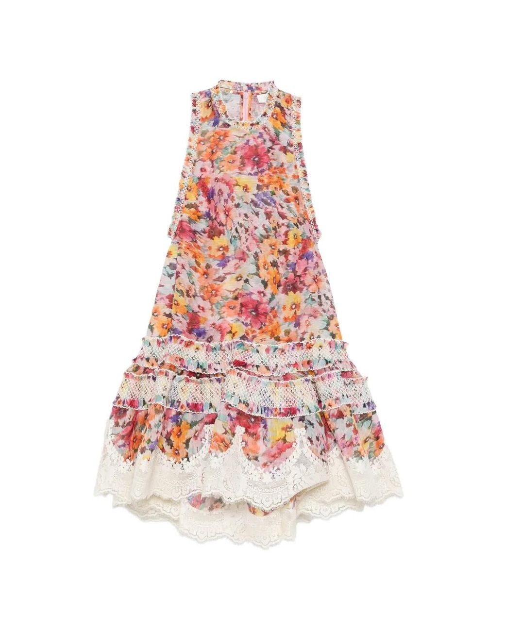 Zimmermann White Luna Printed Mini Dress