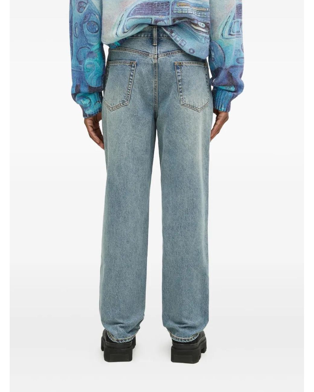 Thisisneverthat Blue Five-Pocket Jeans for men
