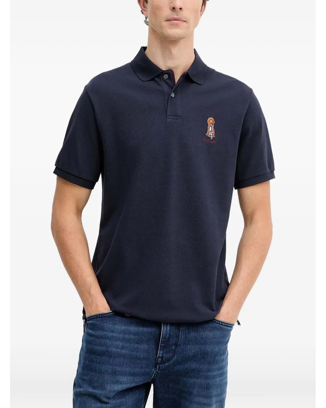 Polo En Coton Hackett pour homme en coloris Blue