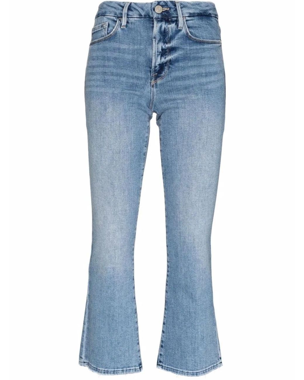 FRAME Blue The Crop Mini Boot