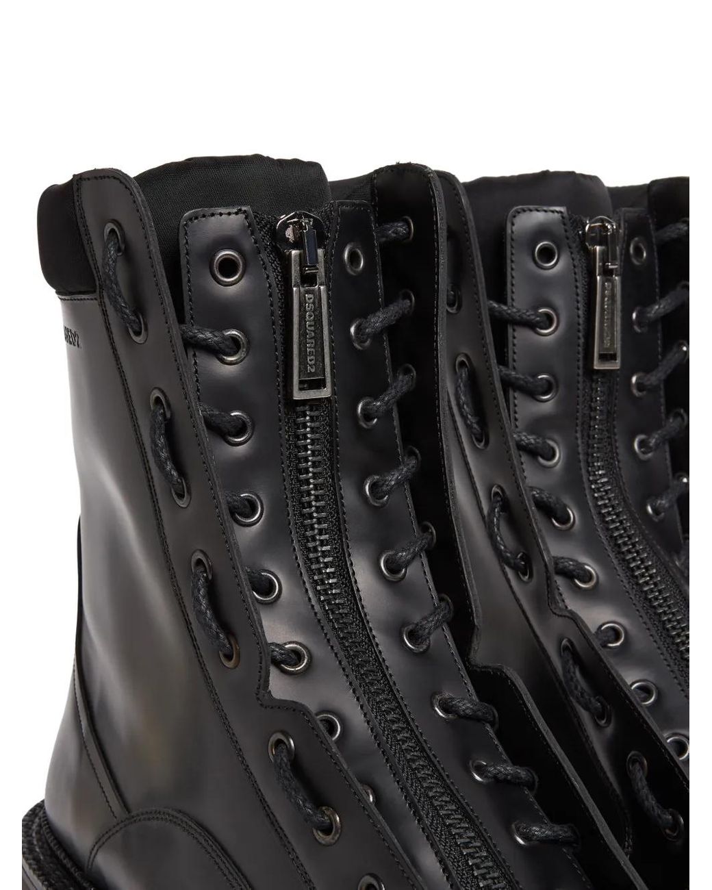 DSquared² Black Army Combat Boots for men