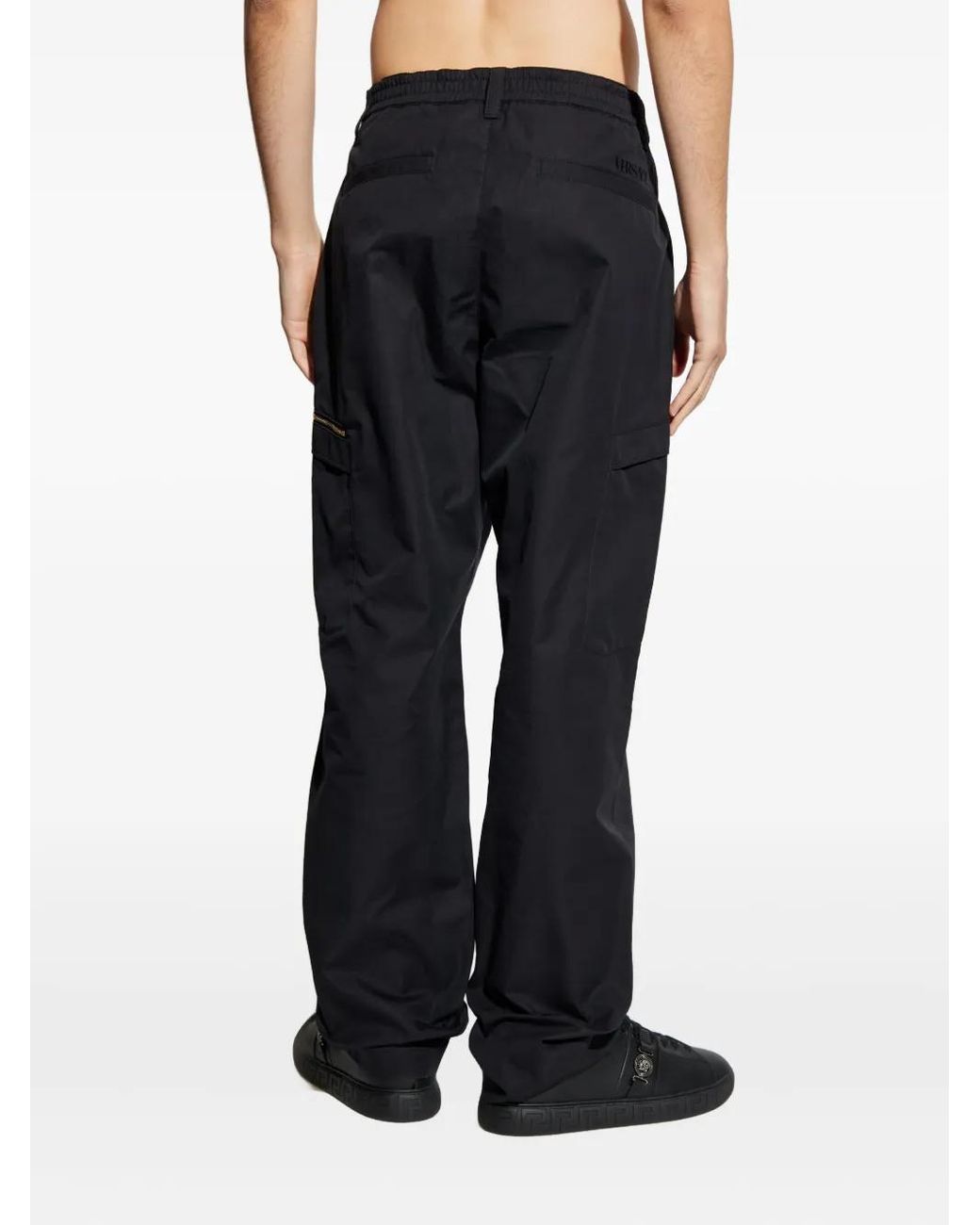 Versace Blue Zip-Pocket Trousers for men