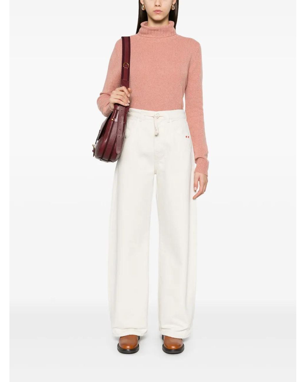 Aspesi Pink Mélange-Effect Sweater