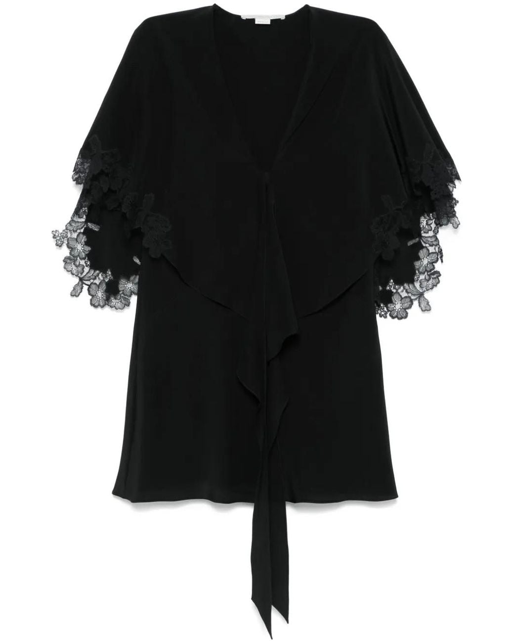 Stella McCartney Black Lace-Detailing Blouse