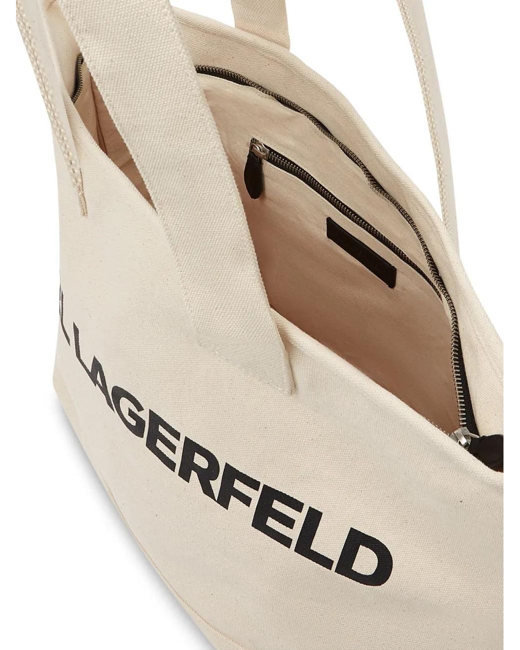 Karl Lagerfeld Natural Logo-Detail Tote Bag for men