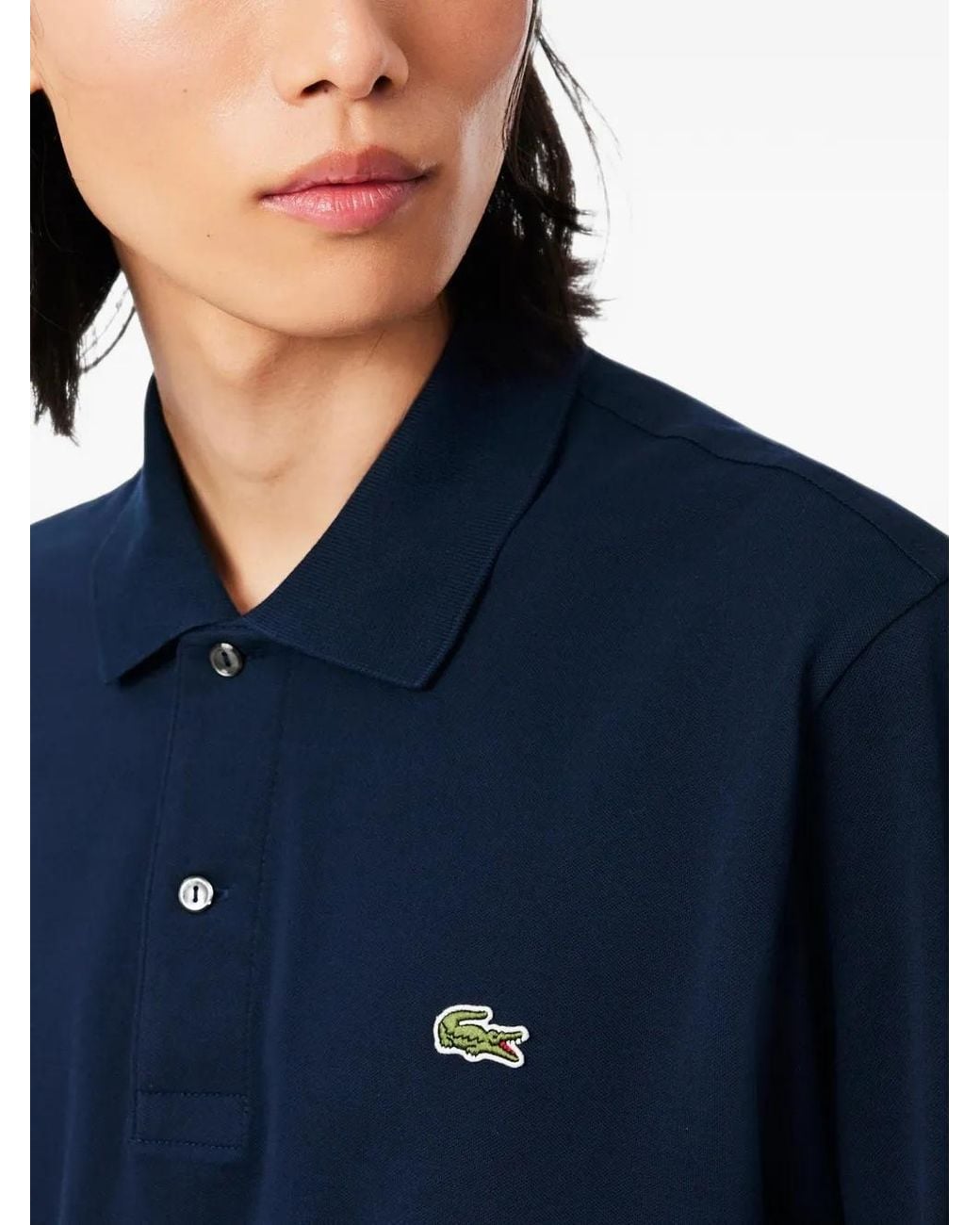 Lacoste Blue Classic Fit L.12.12 Light Long-Sleeved Polo Shirt for men