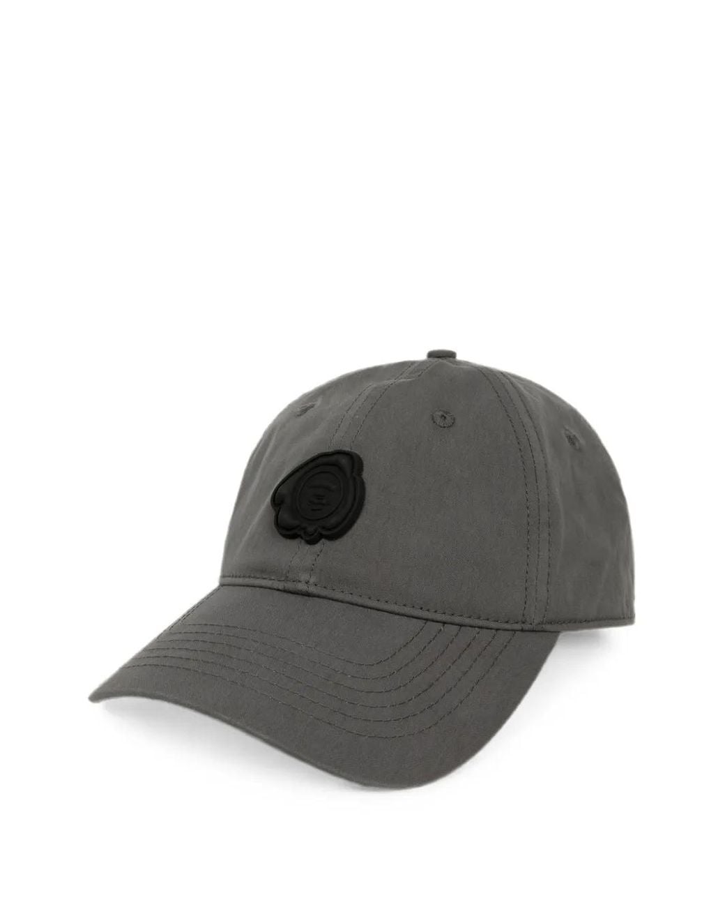 Aape By A Bathing Ape Gray Moonface Logo-Patch Cap for men
