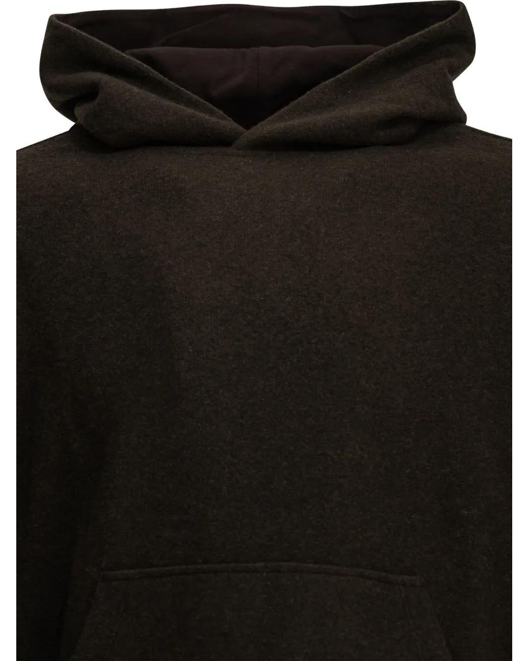 Maison Kitsuné Black Logo-Embroidered Hoodie for men