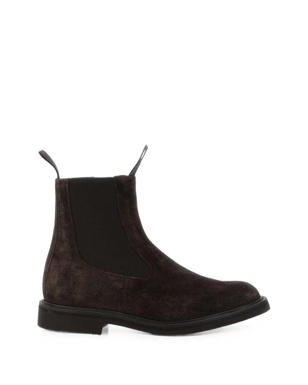 Tricker's Black Stephen Suede Chelsea Boots for men