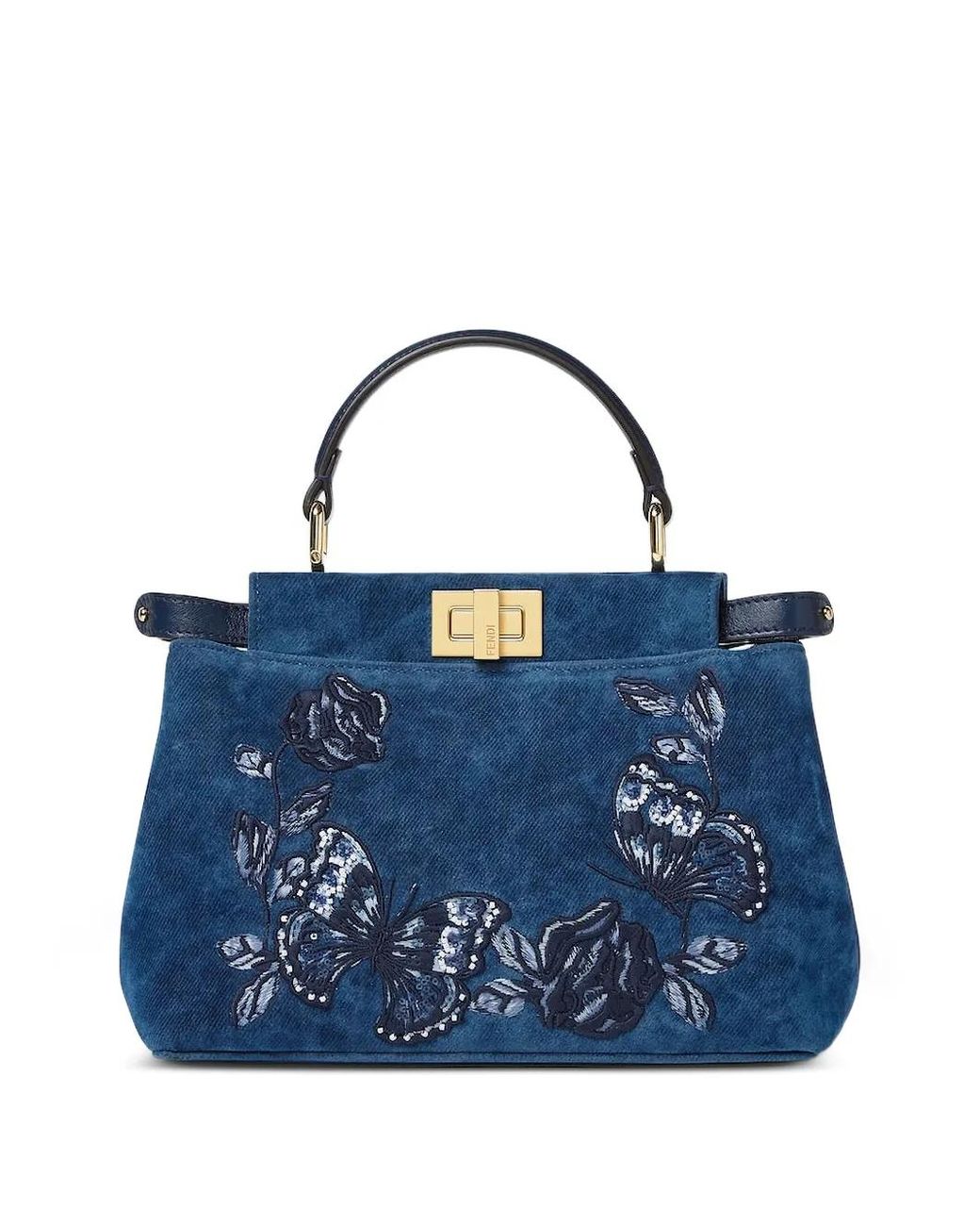Fendi Blue Peekaboo Mini Bag