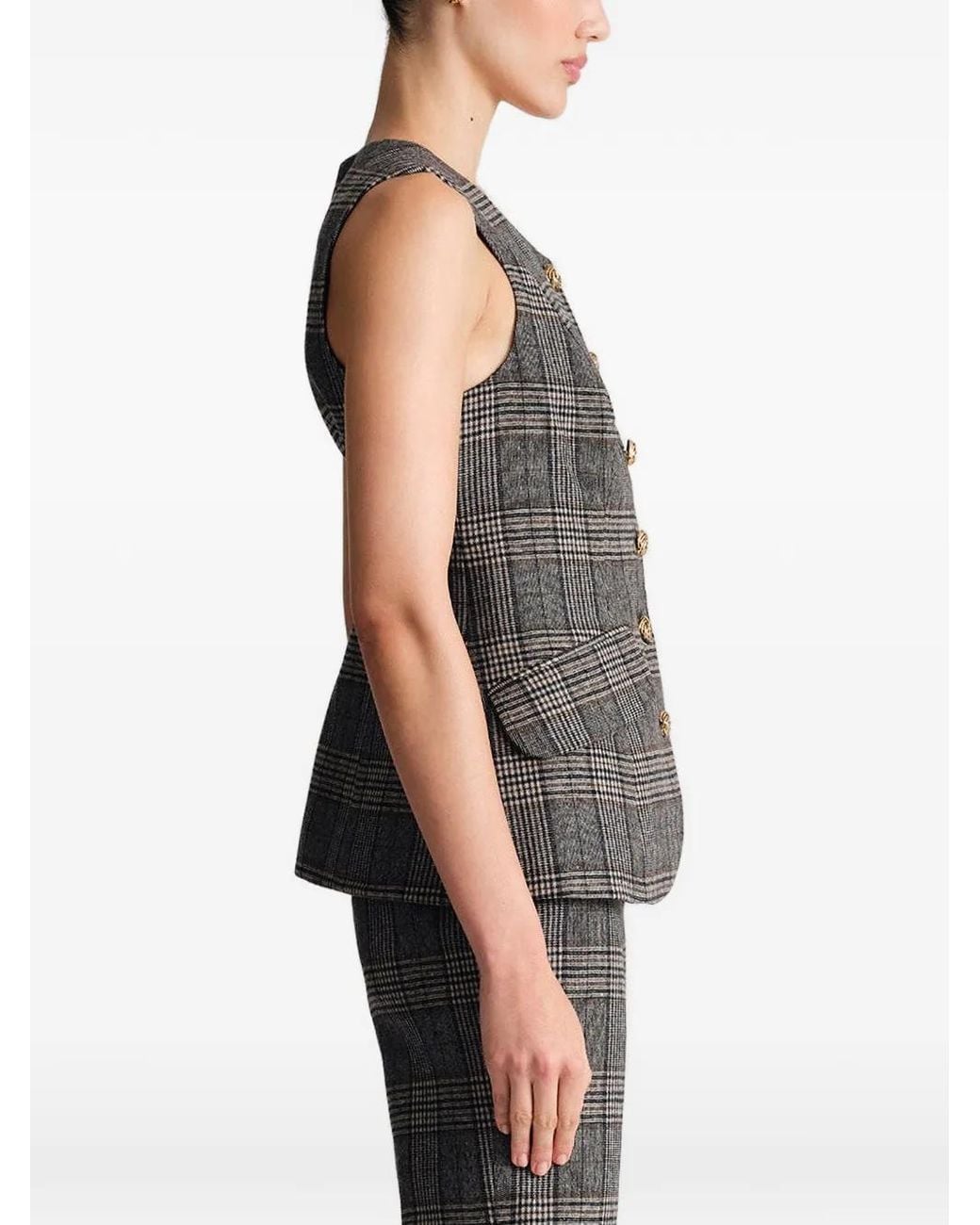 Cara Cara Gray Tess Plaid Vest