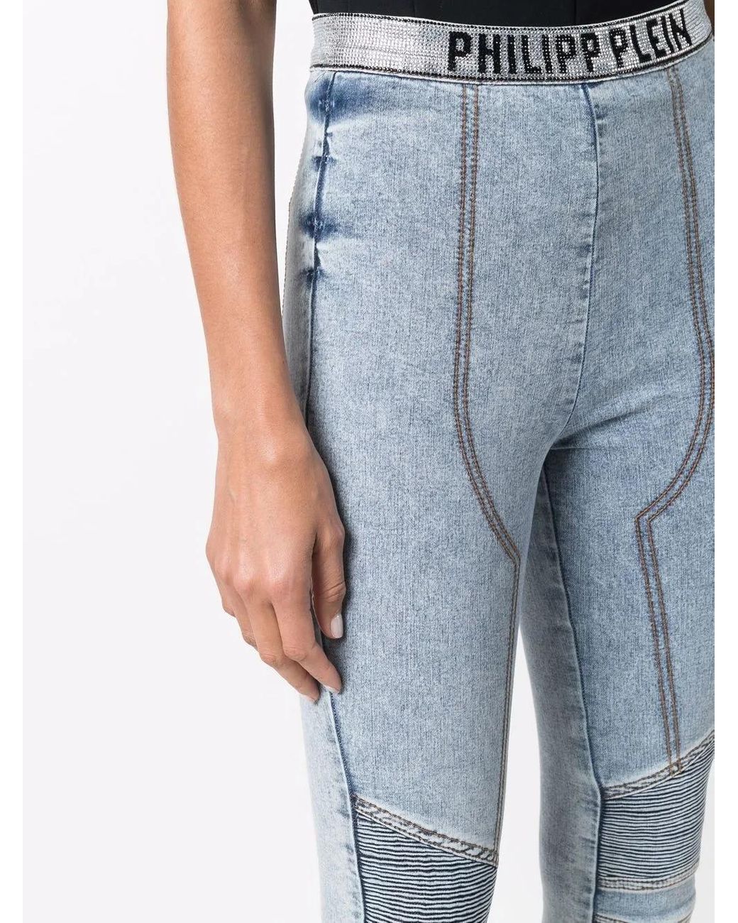 Philipp Plein Blue Leggings