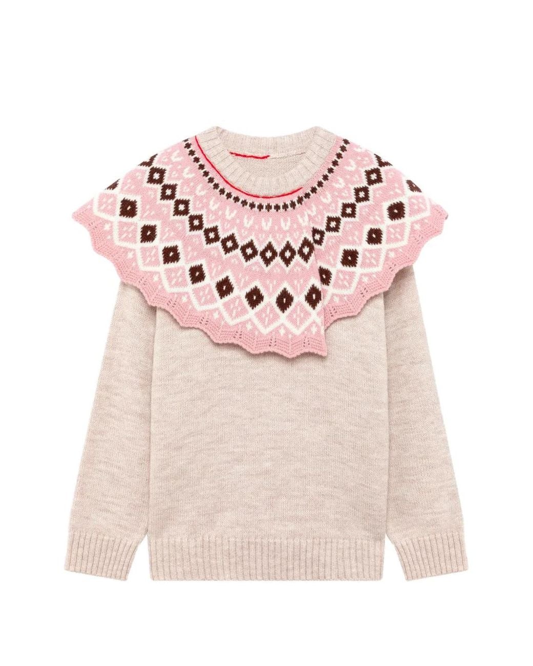 MSGM Pink Langärmeliger Pullover
