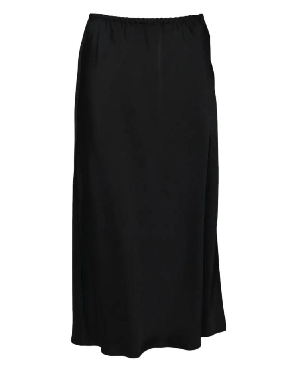 Jil Sander Black Satin Midi Skirt