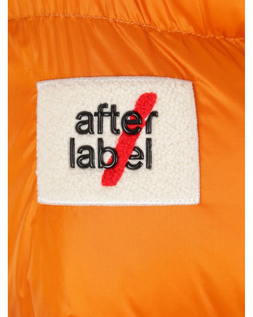 AFTER LABEL Chamonix Donsjack Met Logopatch in het Orange voor heren