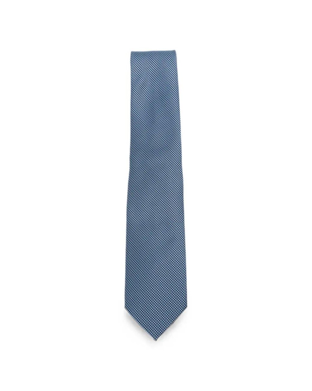 Tom Ford Blue Houndstooth-Pattern Tie for men