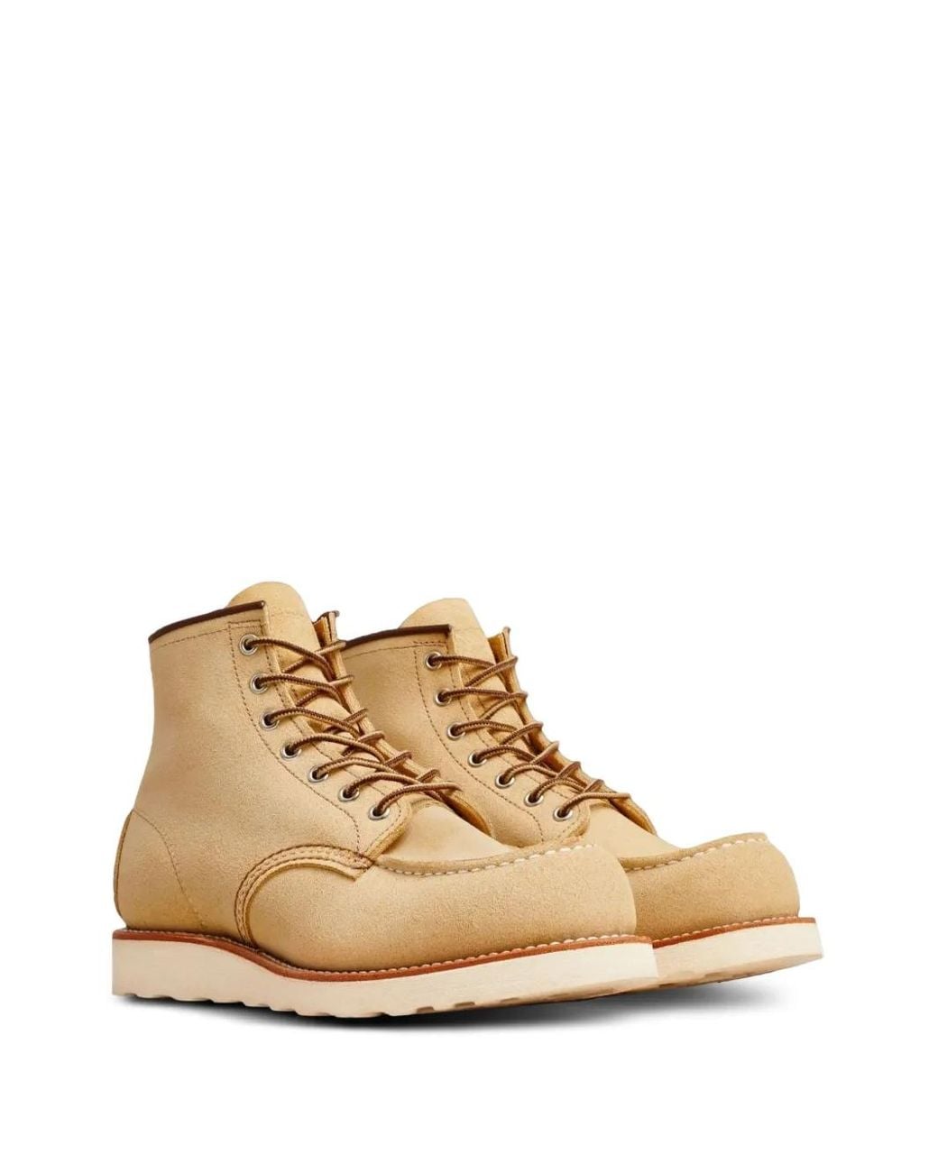 Red Wing Natural Leather Moc-Toe Boots for men