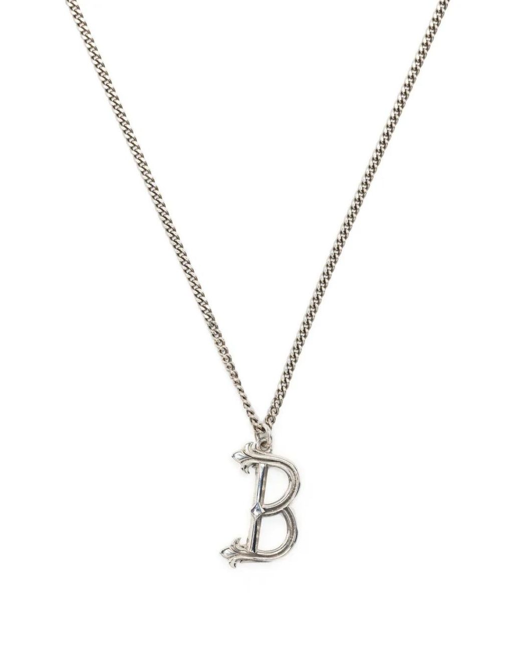 Emanuele Bicocchi Metallic B Letter Pendant Necklace