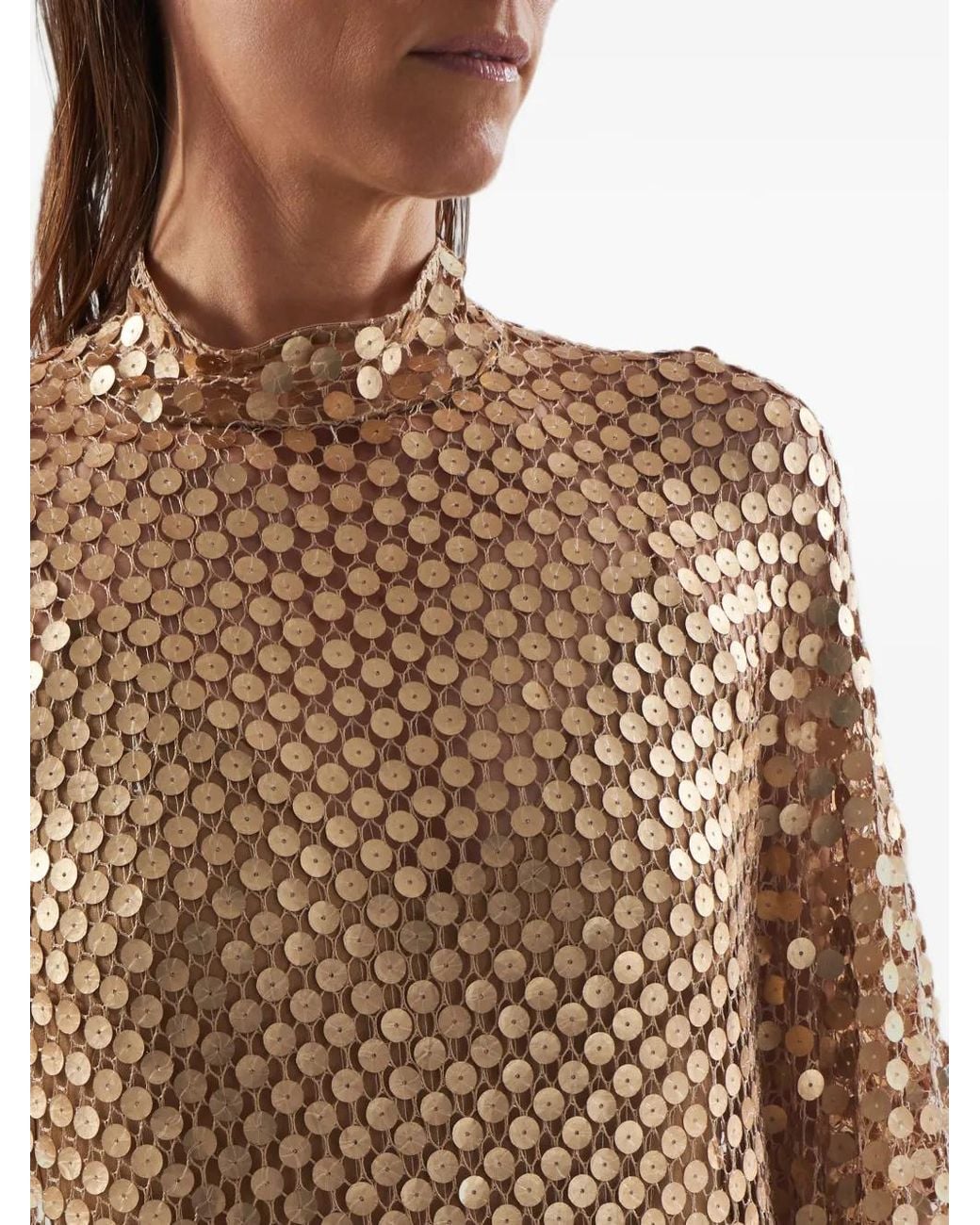 Taller Marmo Natural Deserto Sequin-Embellished Maxi Kaftan Dress