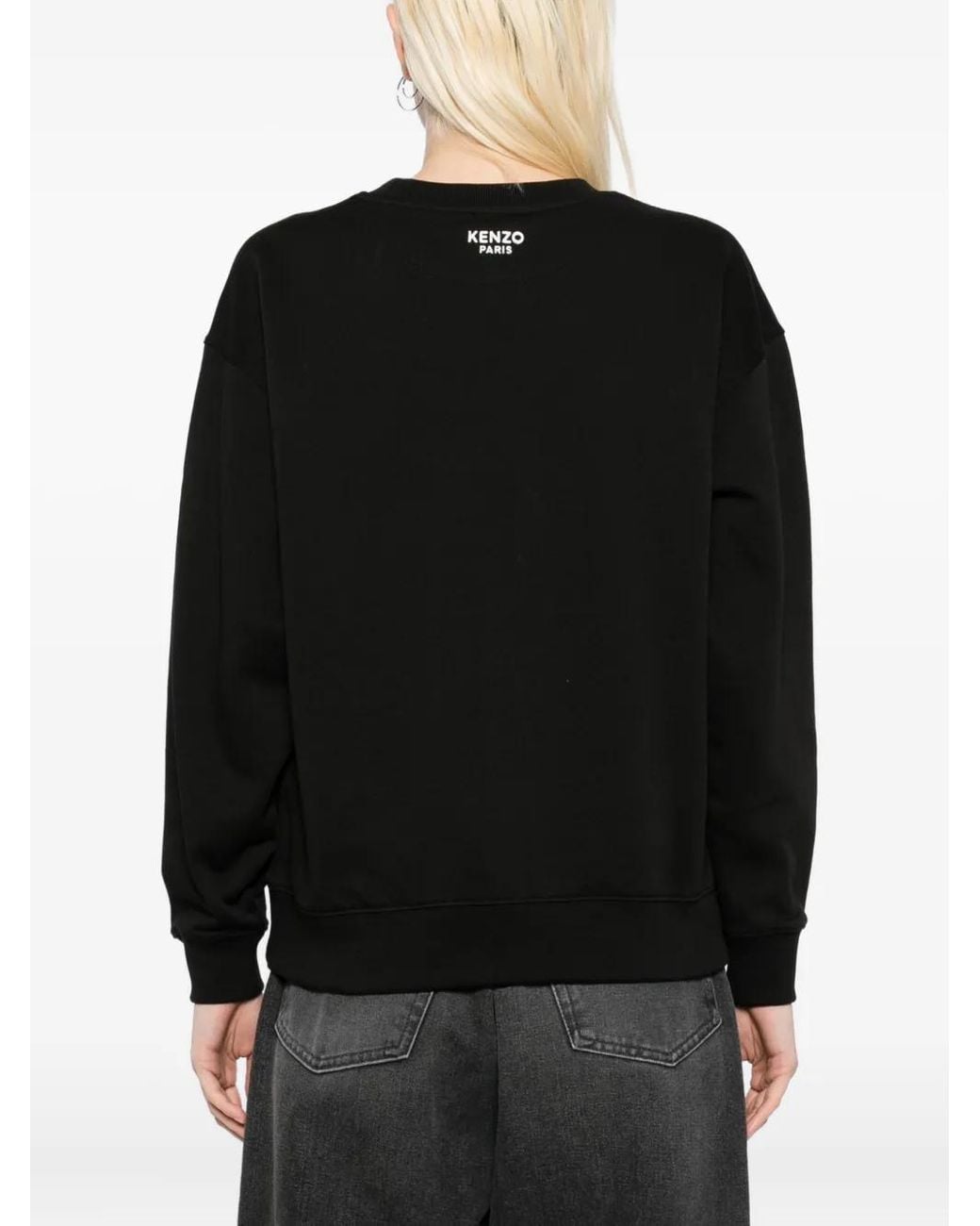 KENZO Black 'Boke Flower' Embroidered Sweatshirt