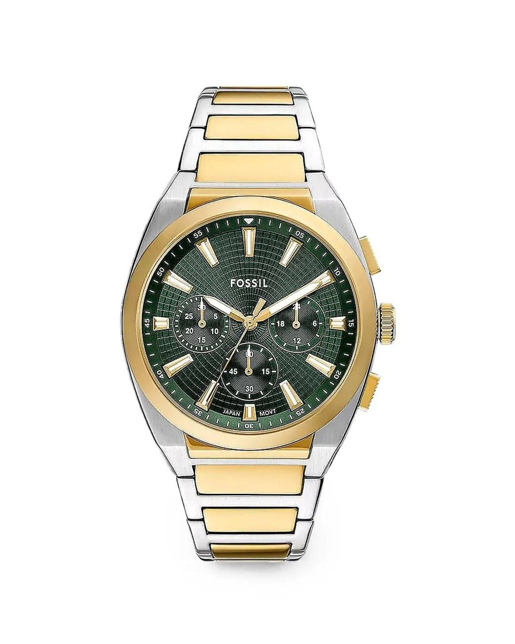 Fossil Metallic Everett Chronograph 44Mm Watch for men
