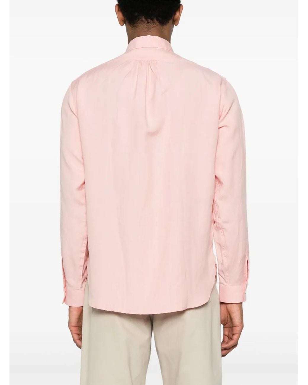Ralph Lauren Pink Logo-Embroidered Shirt for men