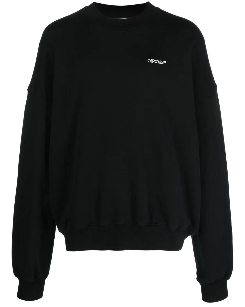 Off-White c/o Virgil Abloh Black Scratch Arrow-Print Cotton Sweatshirt for men