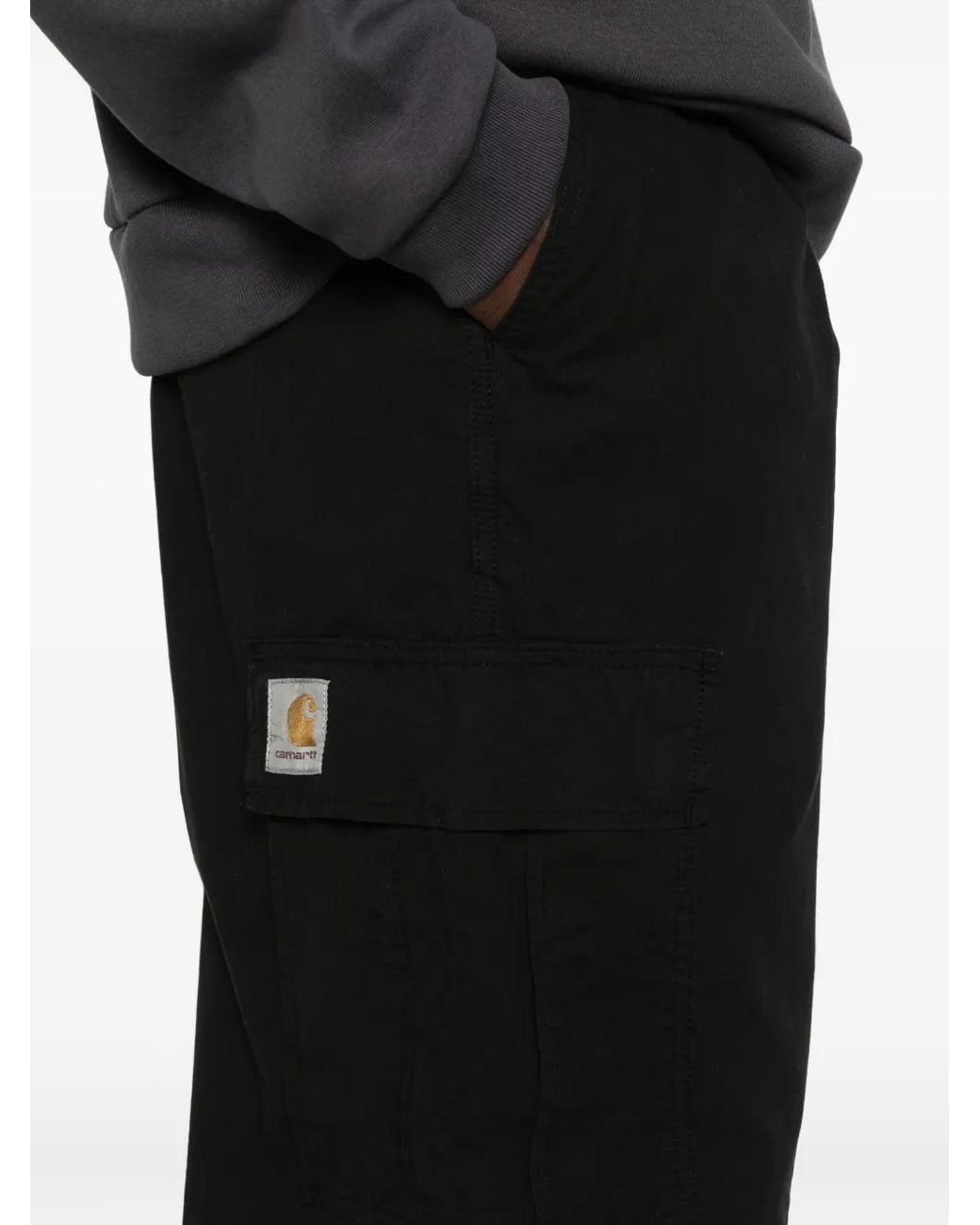 Carhartt Black Cole Cargo Pocket Trousers for men