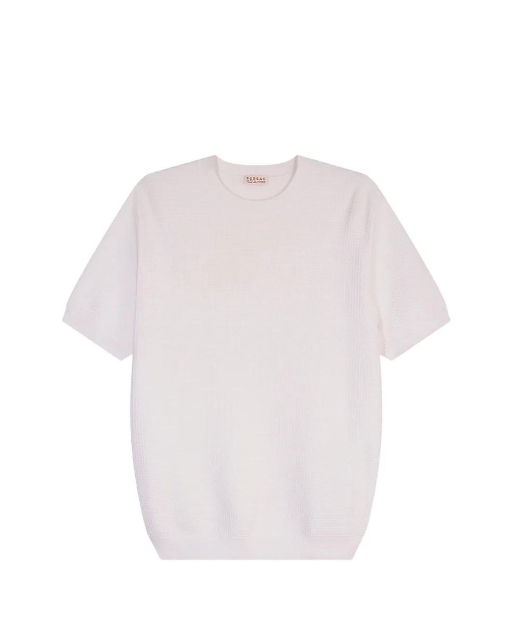 Fursac White Crew-Neck T-Shirt for men