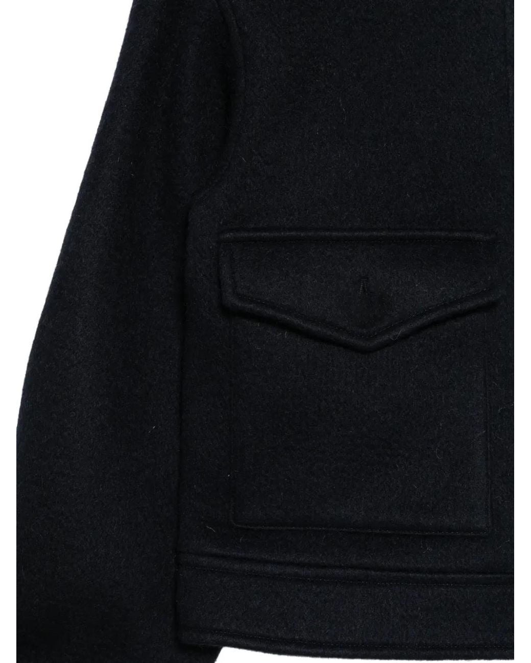Manuel Ritz Blue Button-Up Flap-Pocket Jacket