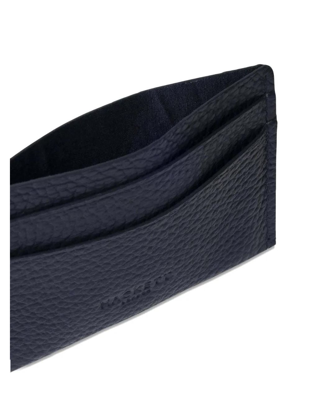 Hackett Blue Pebbled Card Holder for men