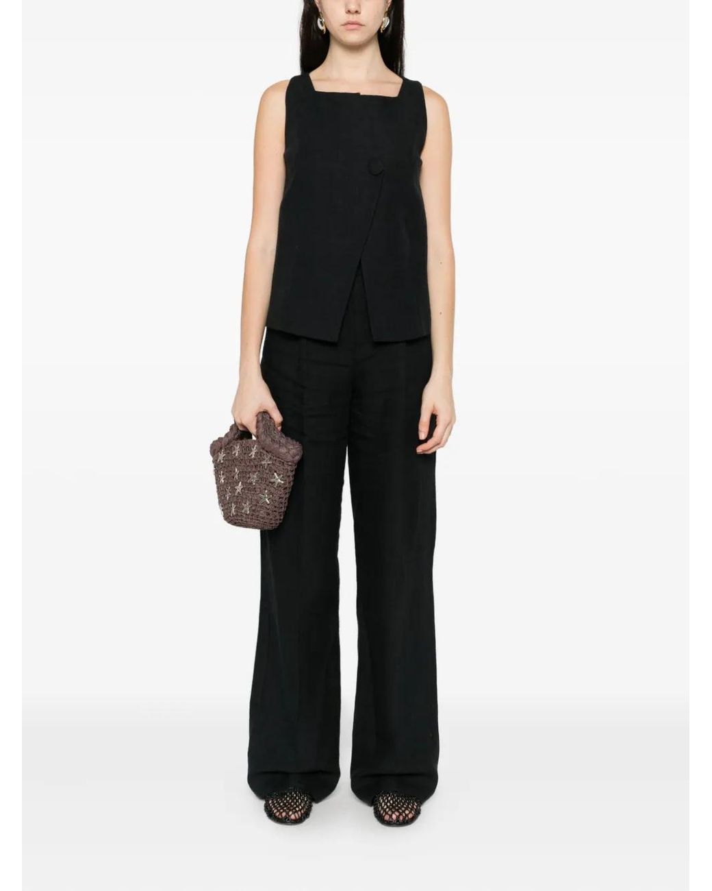 Occleus Black Kelsey Flared Trousers