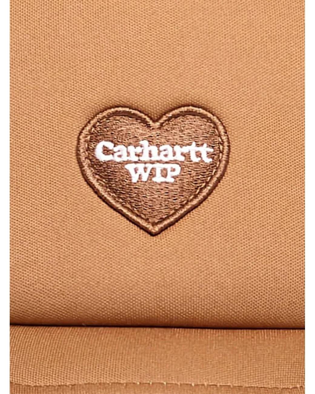 Carhartt Brown Heart-Patch Mesh-Panel Cap for men