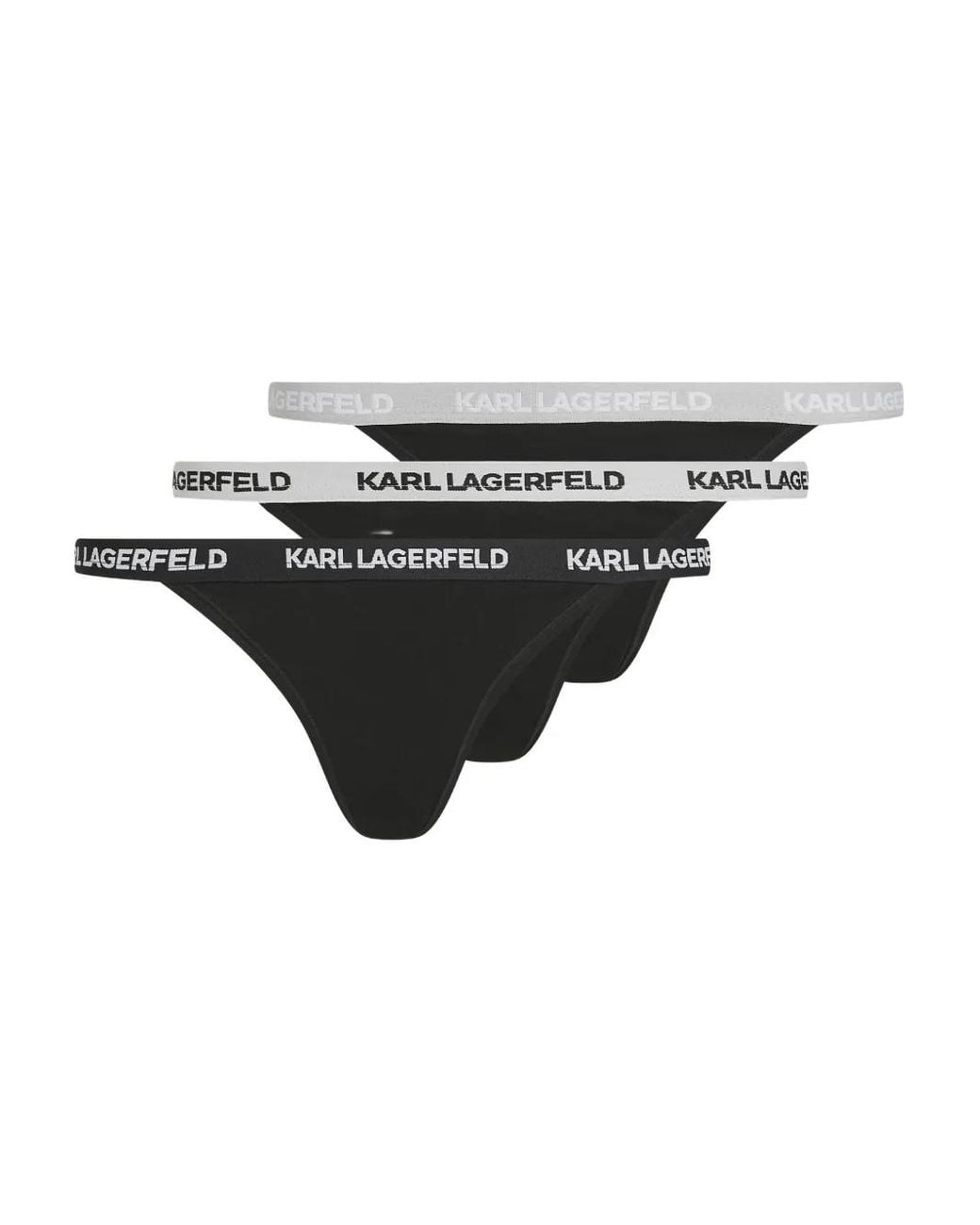 Karl Lagerfeld Black Logo-Waistband Briefs (Pack Of Three)