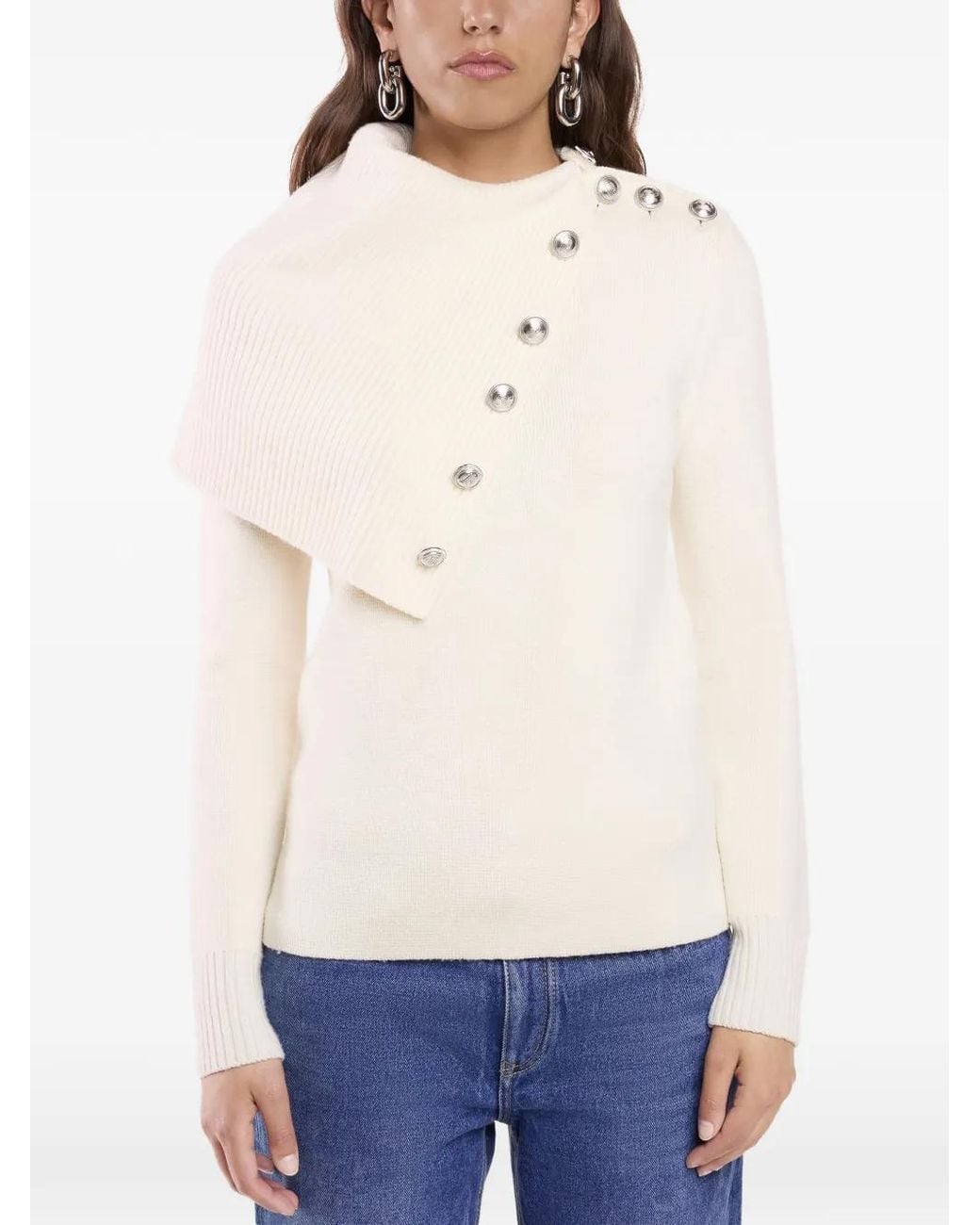 Rabanne White Temporary Wool Jumper