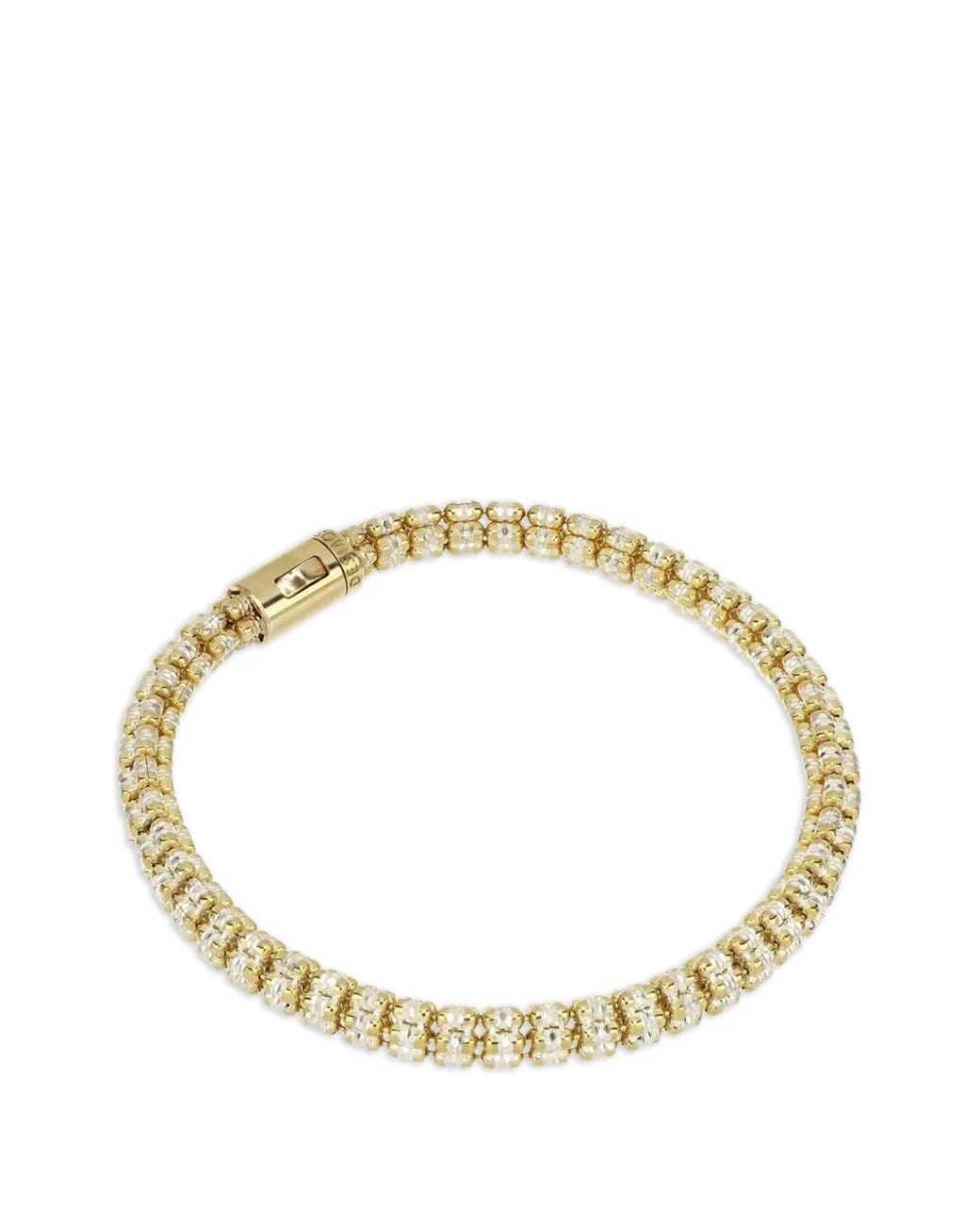 Desmo Metallic Infinity Round Armband Mit Perlen