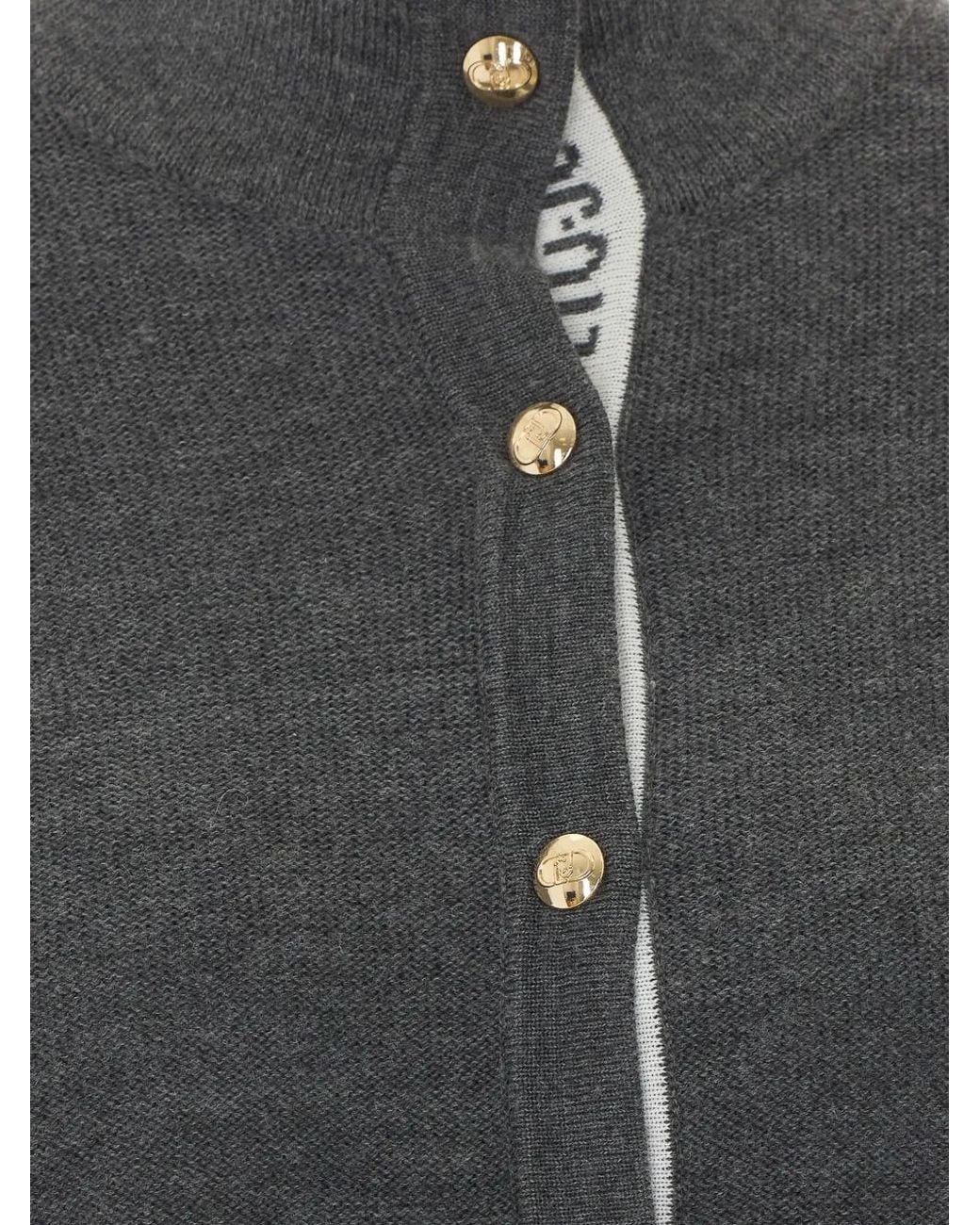 Liu Jo Gray Cardigan À Épaules Dénudées