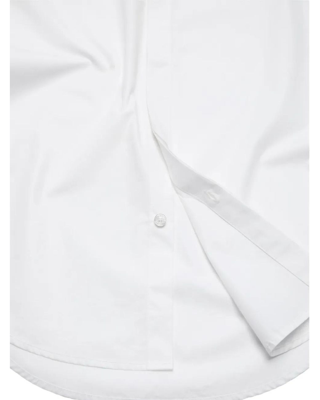 Acne White Fitted Button-Up Shirt for men