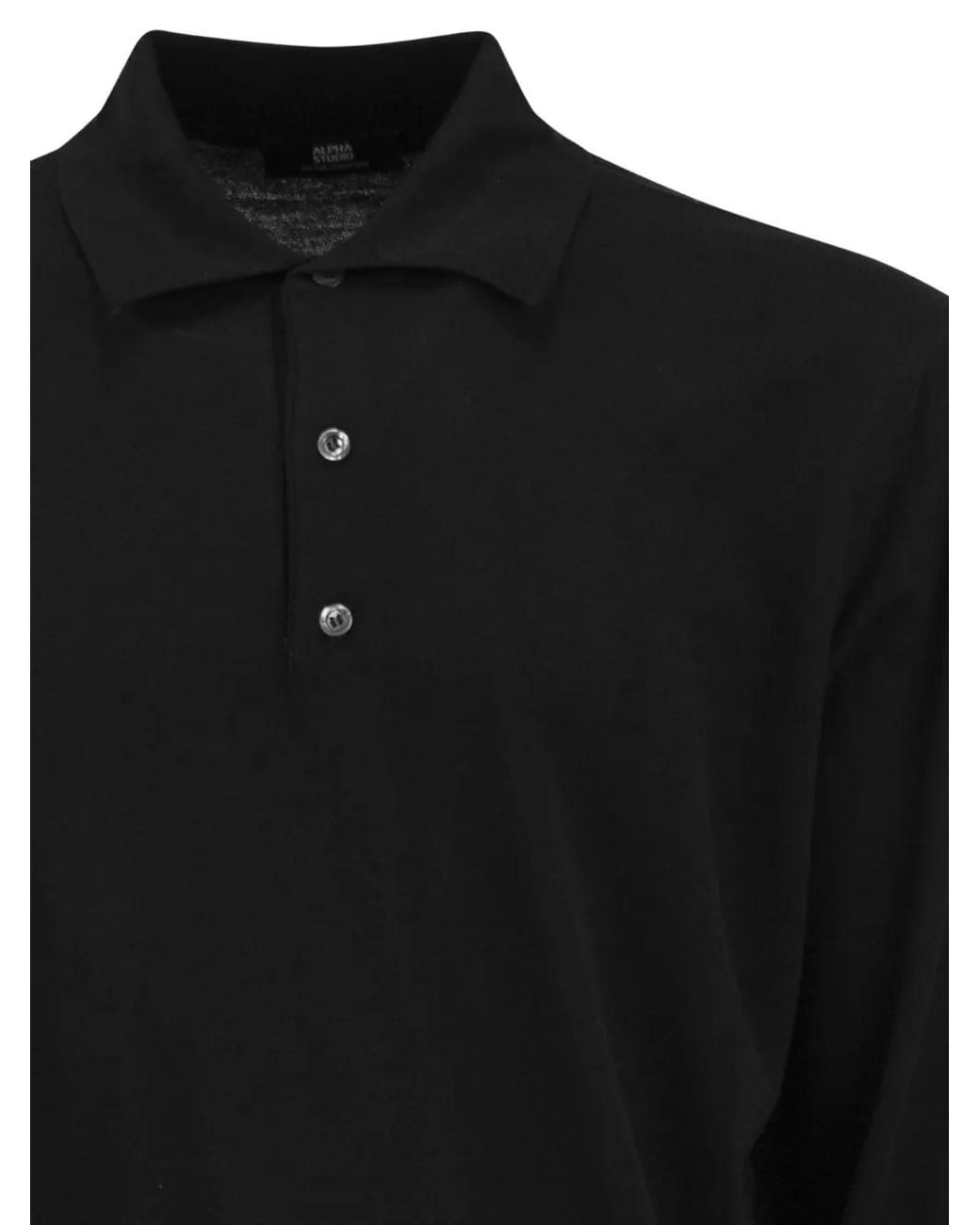 Polo di Alpha Studio in Black da Uomo