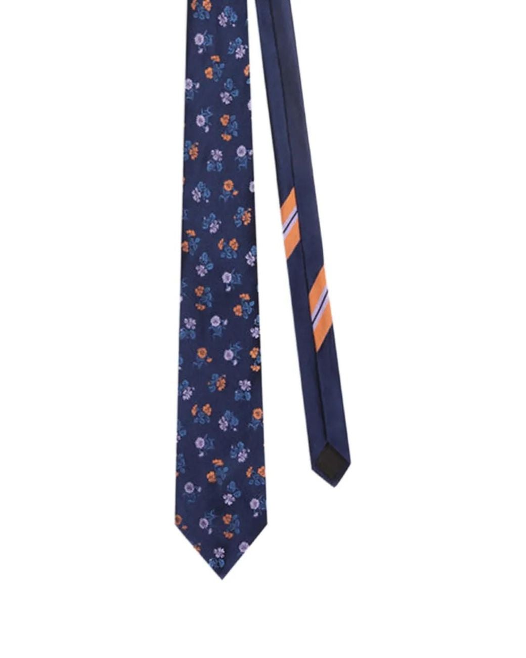 Dries Van Noten Blue Printed Silk Tie for men