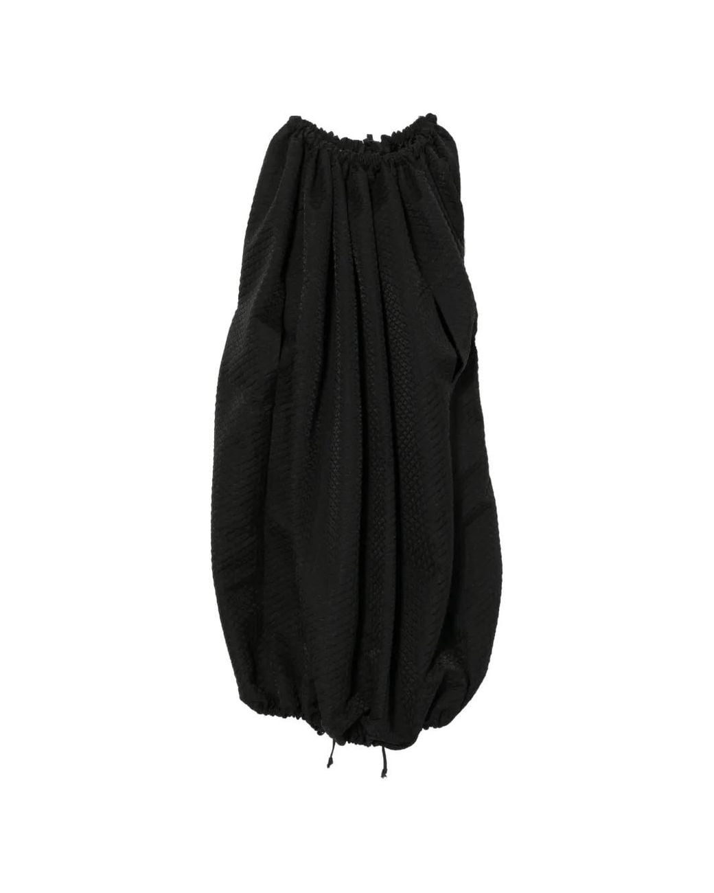 Comme des Garçons Black Textured Gathered Dress
