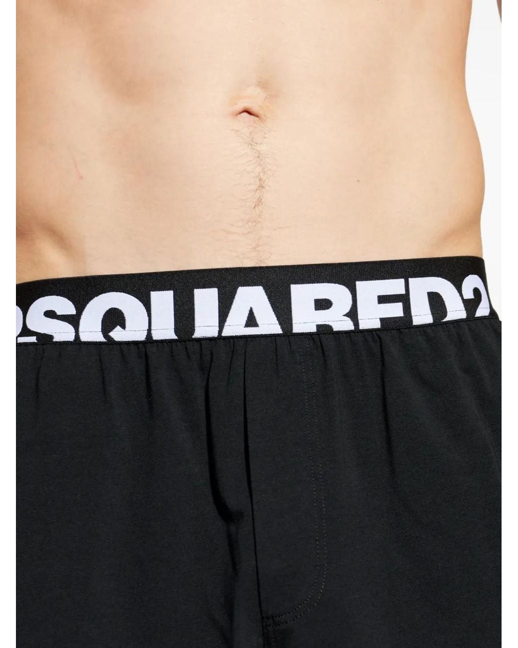 DSquared² Black Logo-Waistband Boxers for men