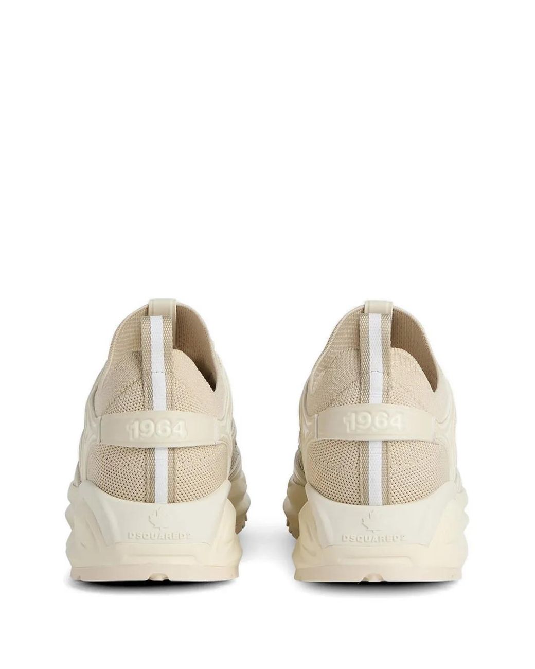 DSquared² White Dash Platform Panelled Sneakers