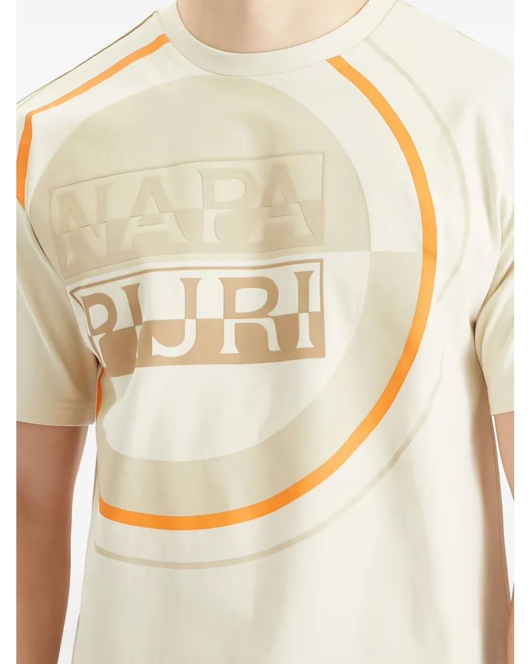Napapijri White Logo-Print T-Shirt for men