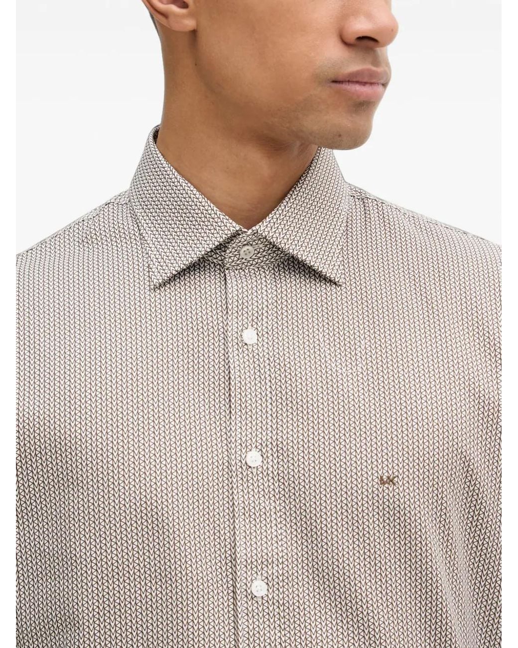 Camicia Con Monogramma di Michael Kors in Gray da Uomo