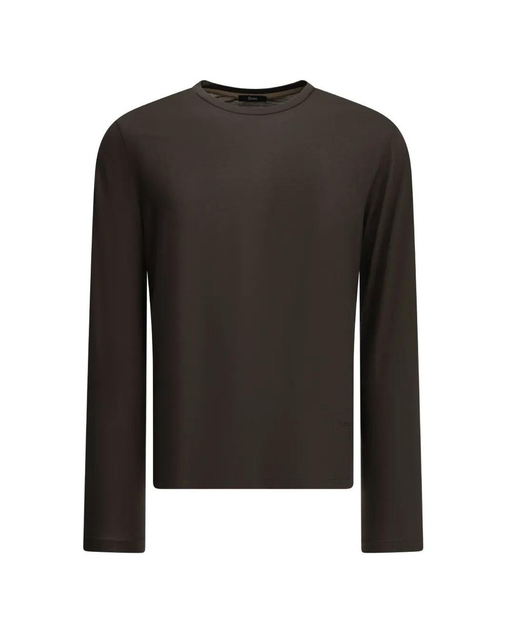 Herno Black Logo-Embroidered Crew-Neck Sweater for men