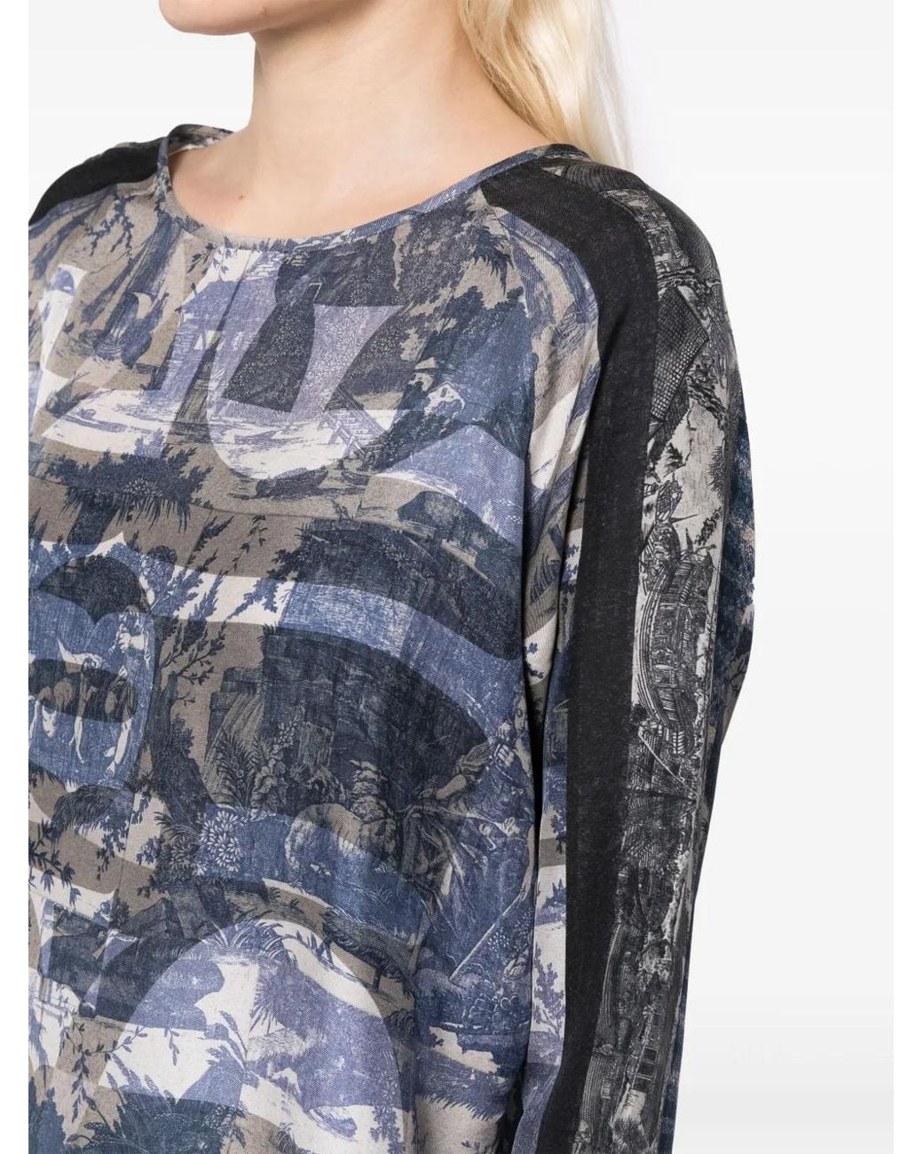 Pierre Louis Mascia Blue Aloe Blouse