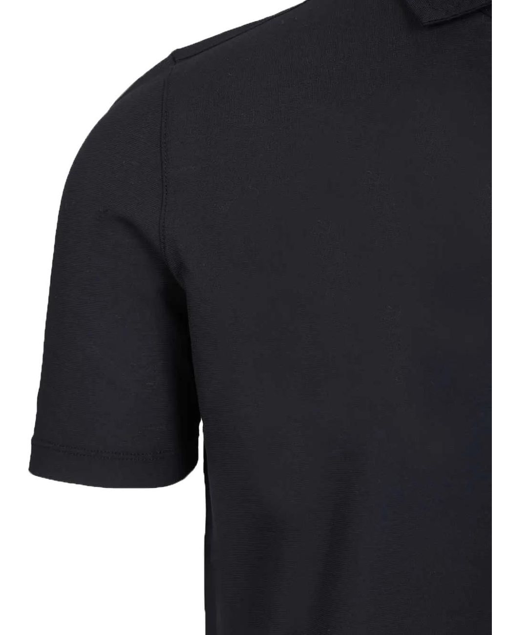 Al Duca D'aosta Black Polo À Manches Courtes for men