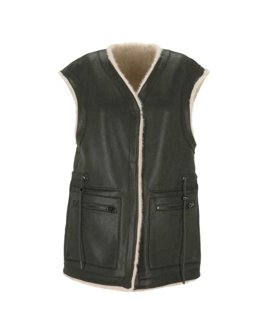 Urbancode Natural Reversible Faux-Fur Gilet